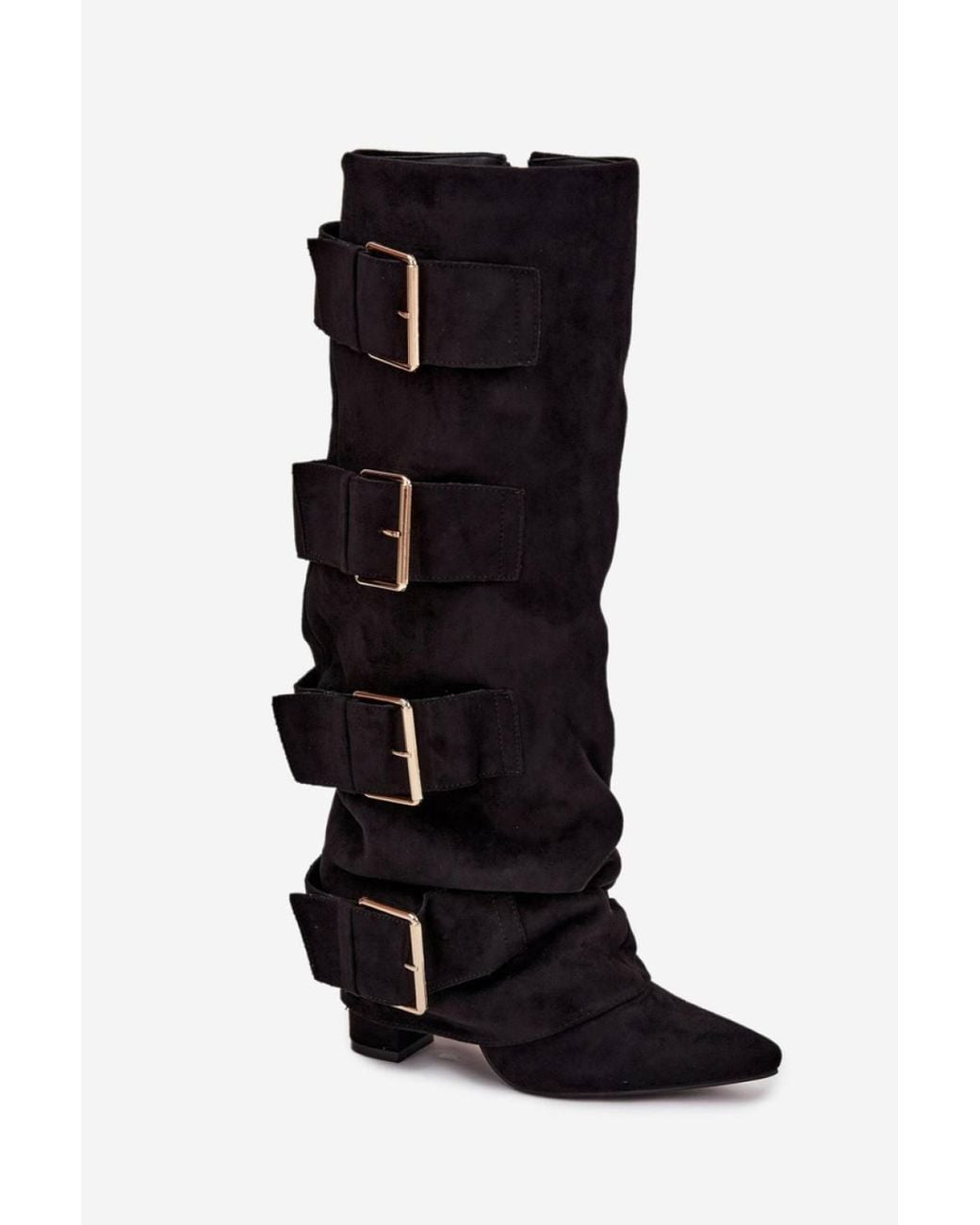 Love Lace Black Everyday Suede Knee High Boots