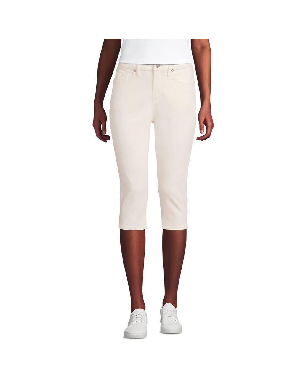 Lands' End Blue All-Day Coolmax Capri Jeans