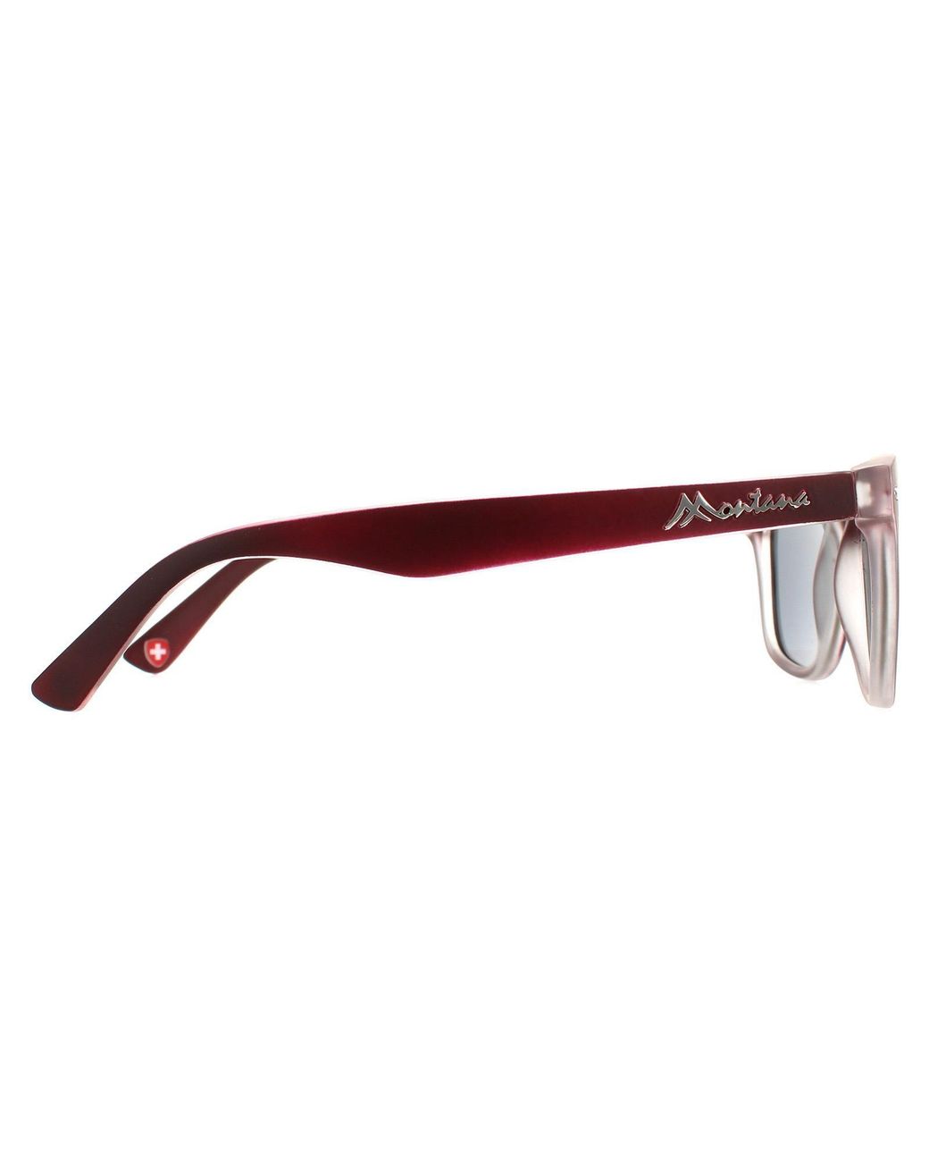 Montana Black Square Burgundy Rubbertouch Polarized Mp41 Sunglasses