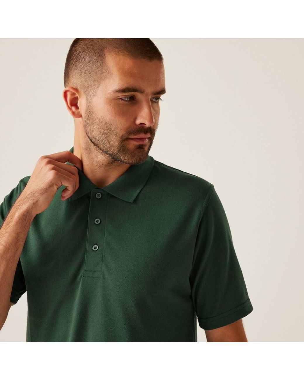 Regatta Green Pro 65/35 Short Sleeved Polo for men