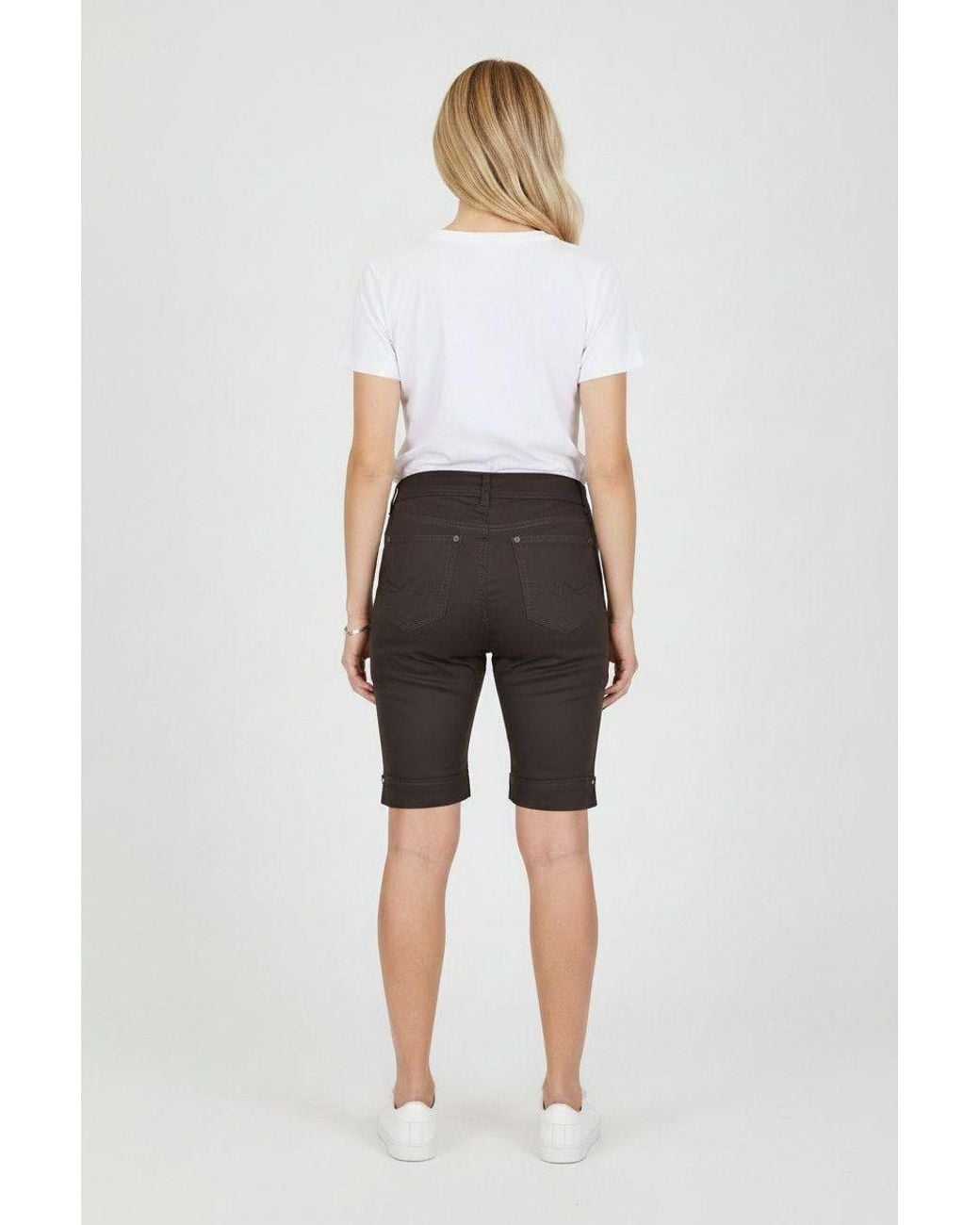 Paulo Due Black Slim Fit Chino Casual Shorts