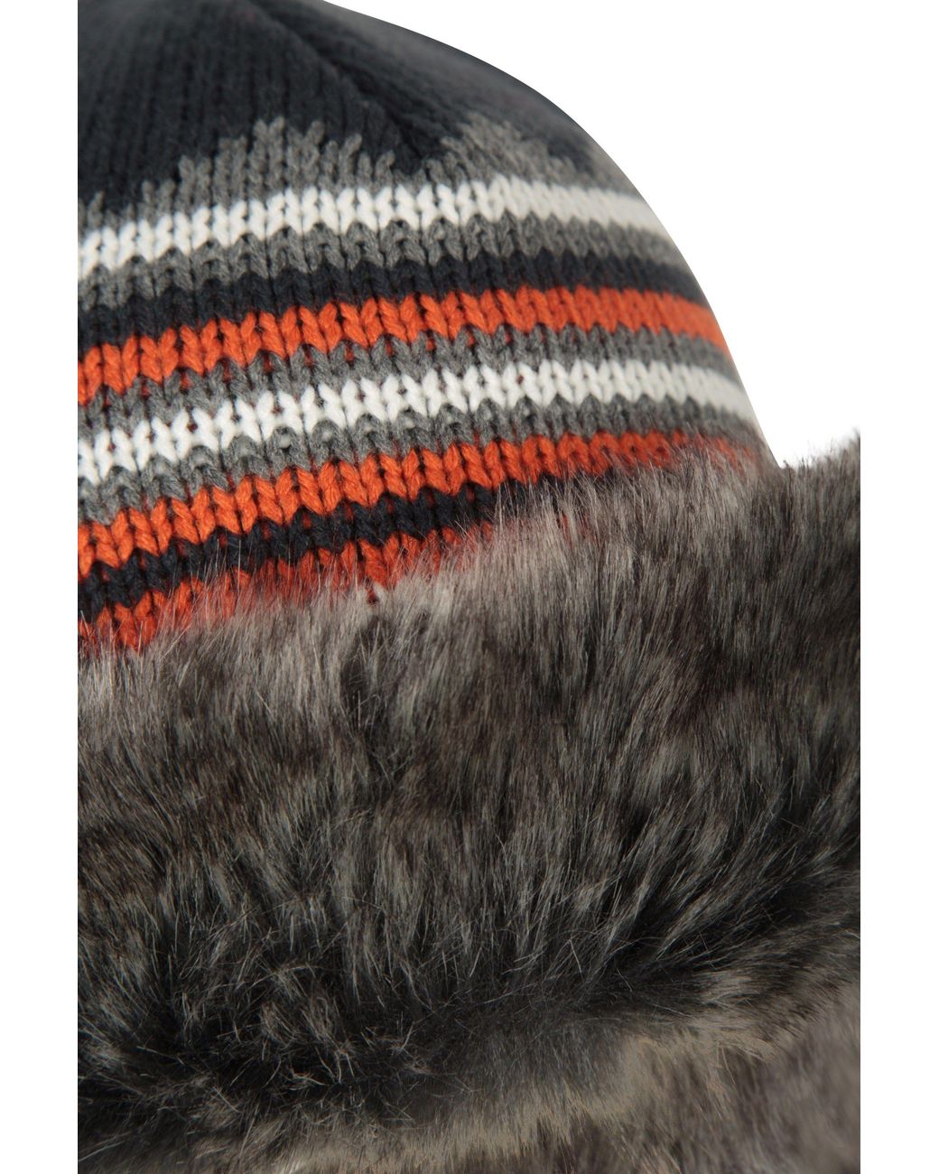 Mountain Warehouse Black 'St Anton' Warm & Cosy Fur Lining Knitted Comfortable Trapper Hat for men