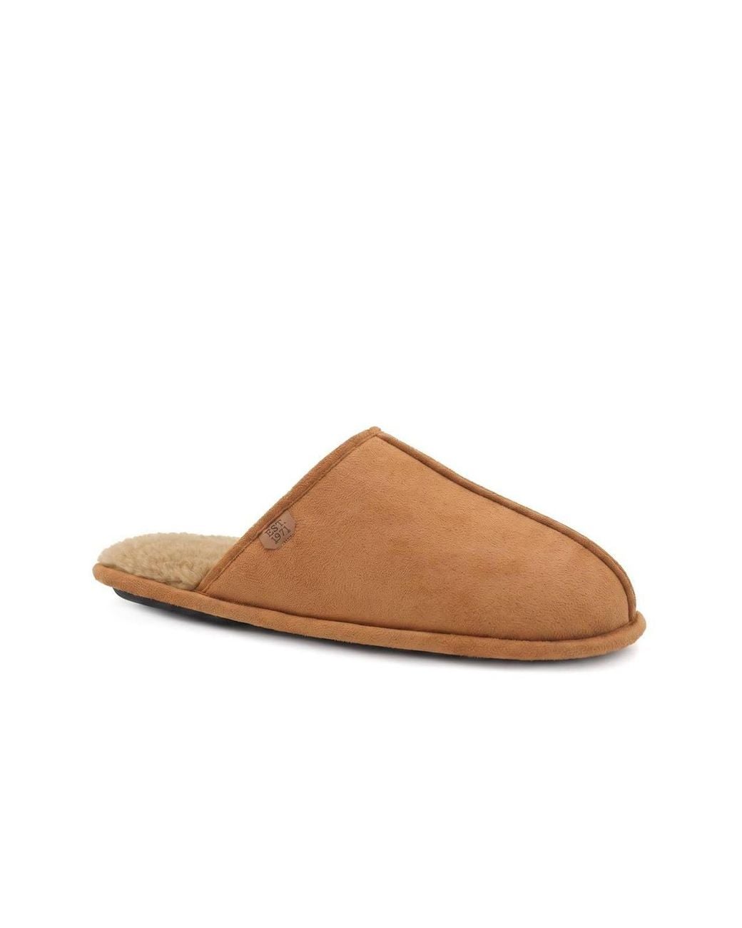 Pavers Brown Wide Fit Luxury Mule Slippers for men