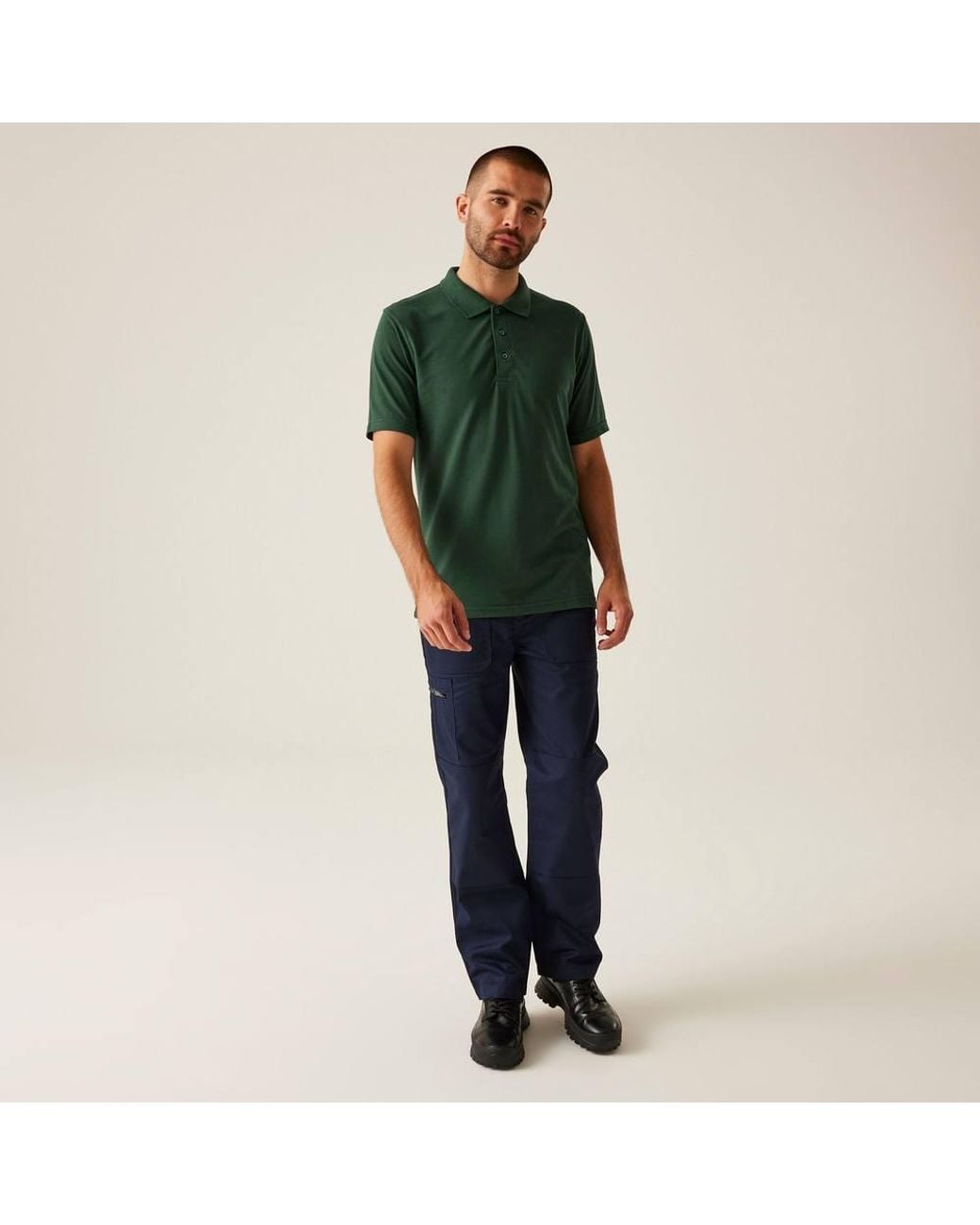 Regatta Green Pro 65/35 Short Sleeved Polo for men