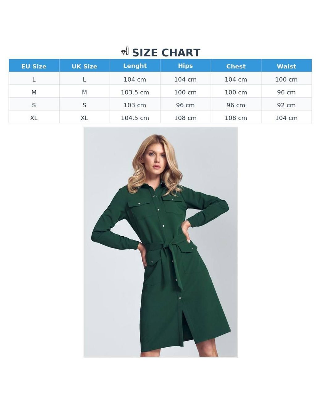 Love Lace Green Viscose Long Sleeve Shirt Dress With Belt