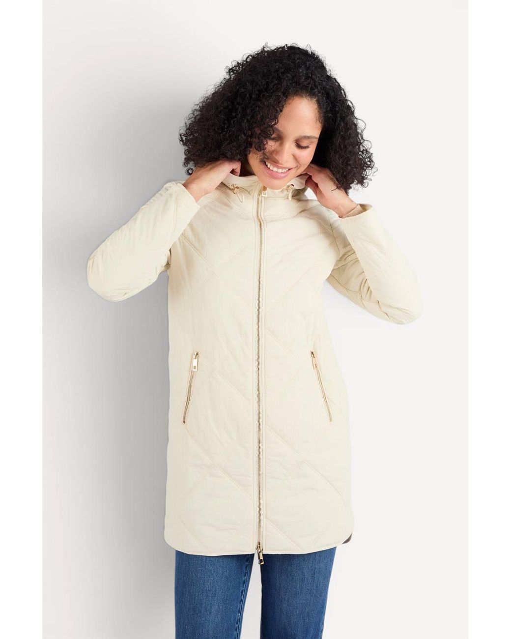 DAMART Natural Quilted Hooded Parka