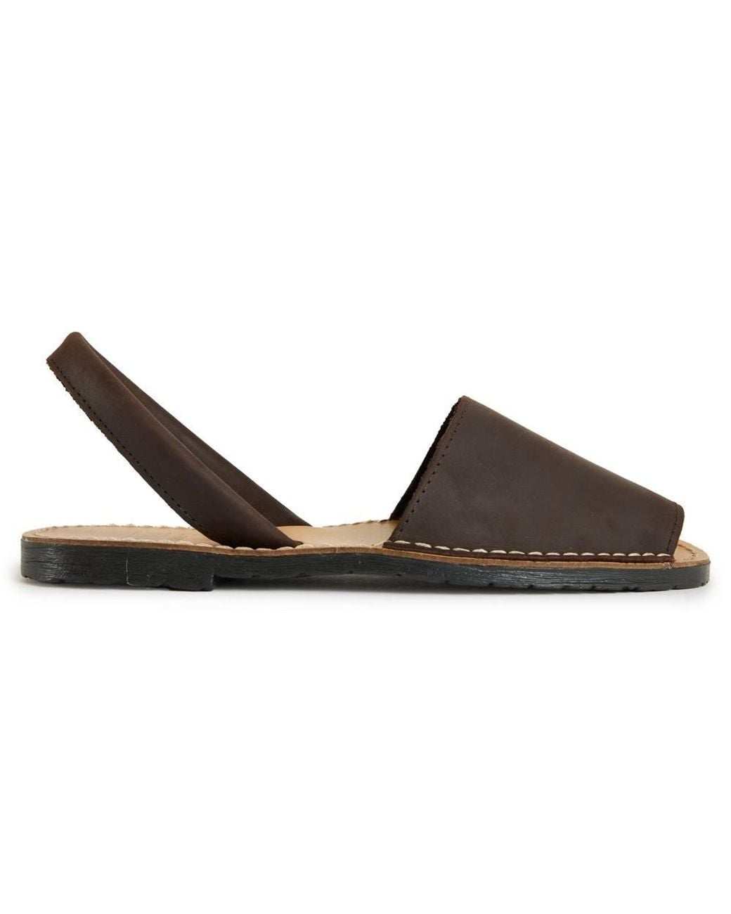 Sole Black Macaw Nubuck Menorcan Sandals