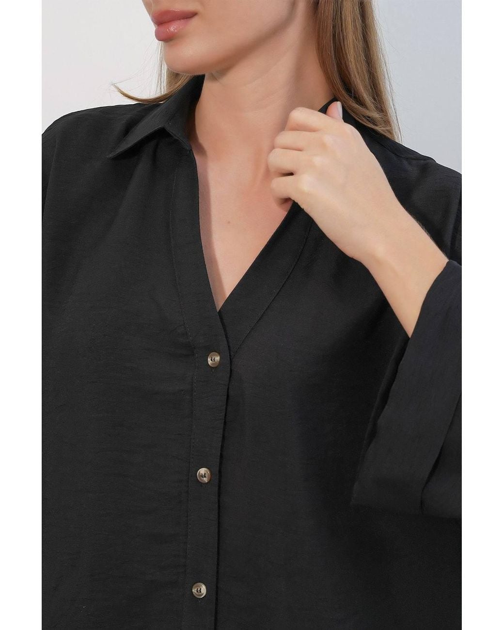 Bigdart Black Viscose-Nylon Shirt