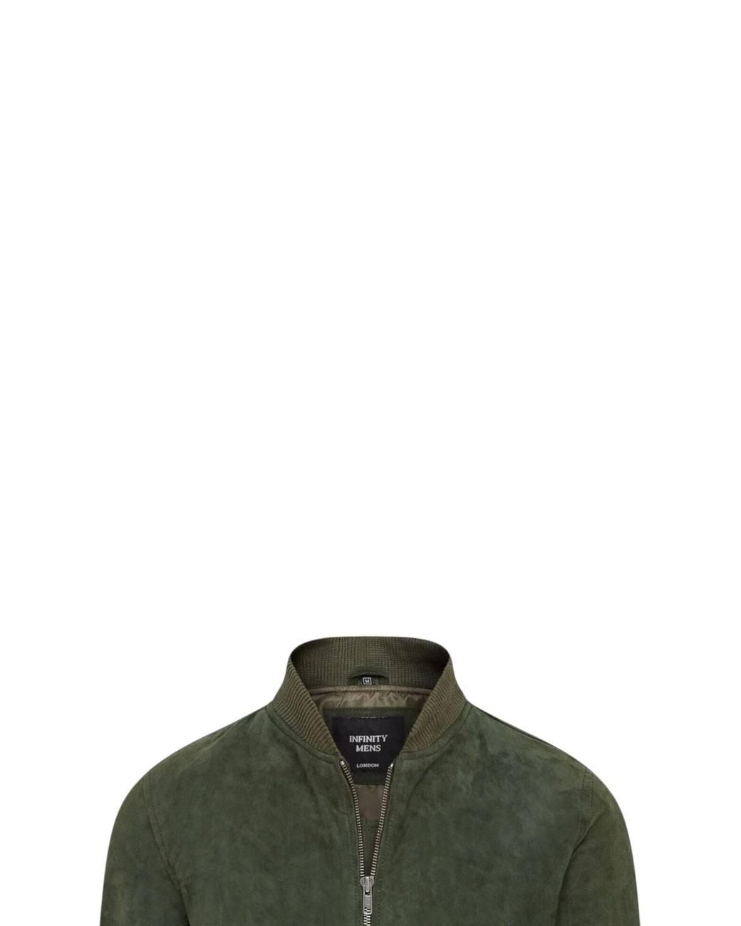Infinity Leather Green Goat Suede Ma-1 Bomber Jacket-North for men