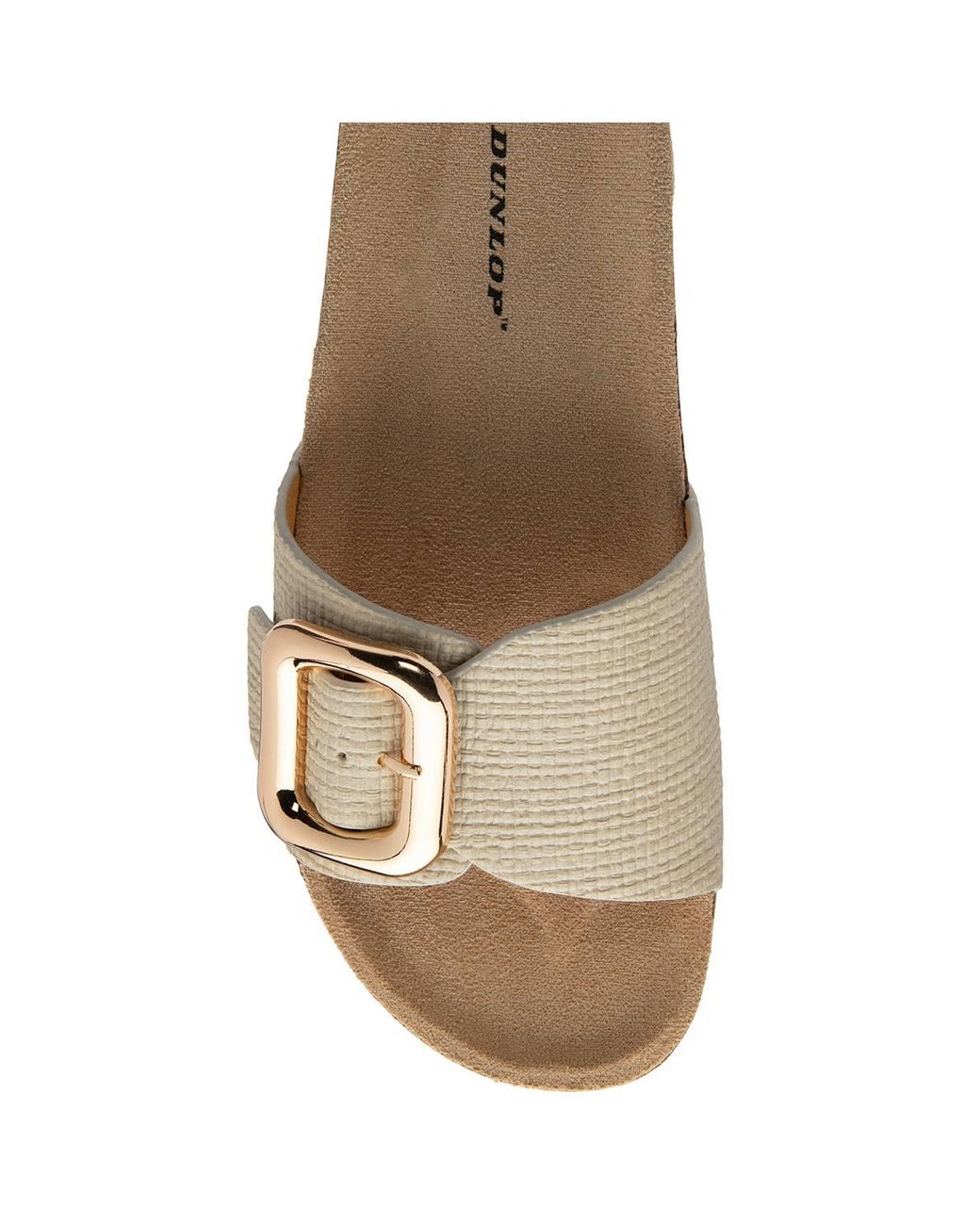 Dunlop Gray 'Erica' Open-Toe Mule Sandals