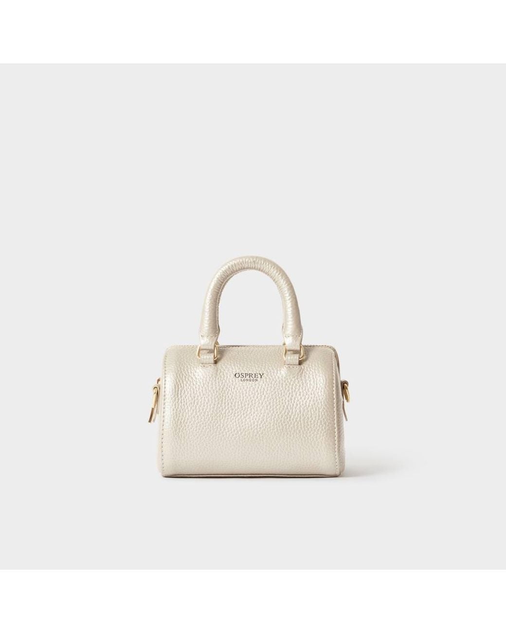 Osprey Natural The Madison Mini Leather Barrel Bag