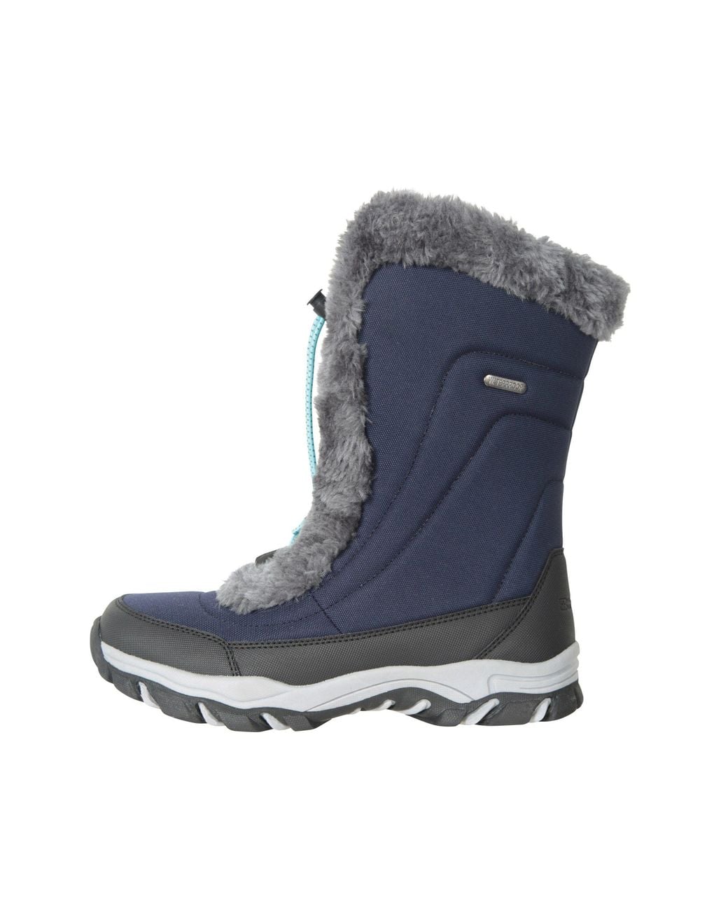 Mountain Warehouse Blue 'Ohio' Waterproof Lightweight Non Slip Grip Lace Up Winter Snow Boots