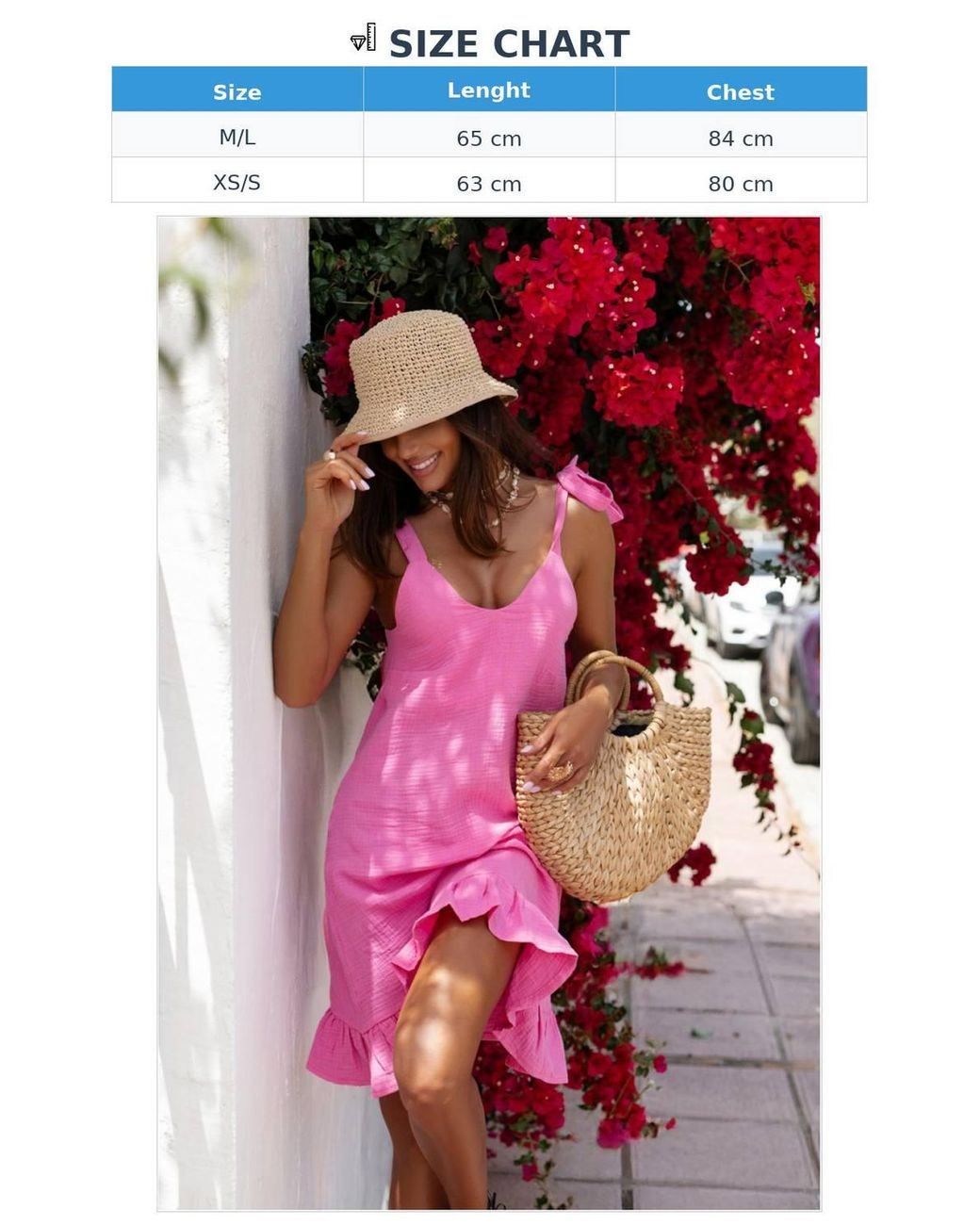 Love Lace Pink Muslin Summer Ruffle Sundress