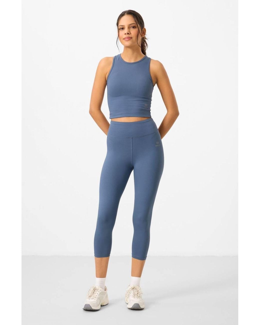 TOMMY LIFE Blue Sleeveless Cotton Blend Active Set