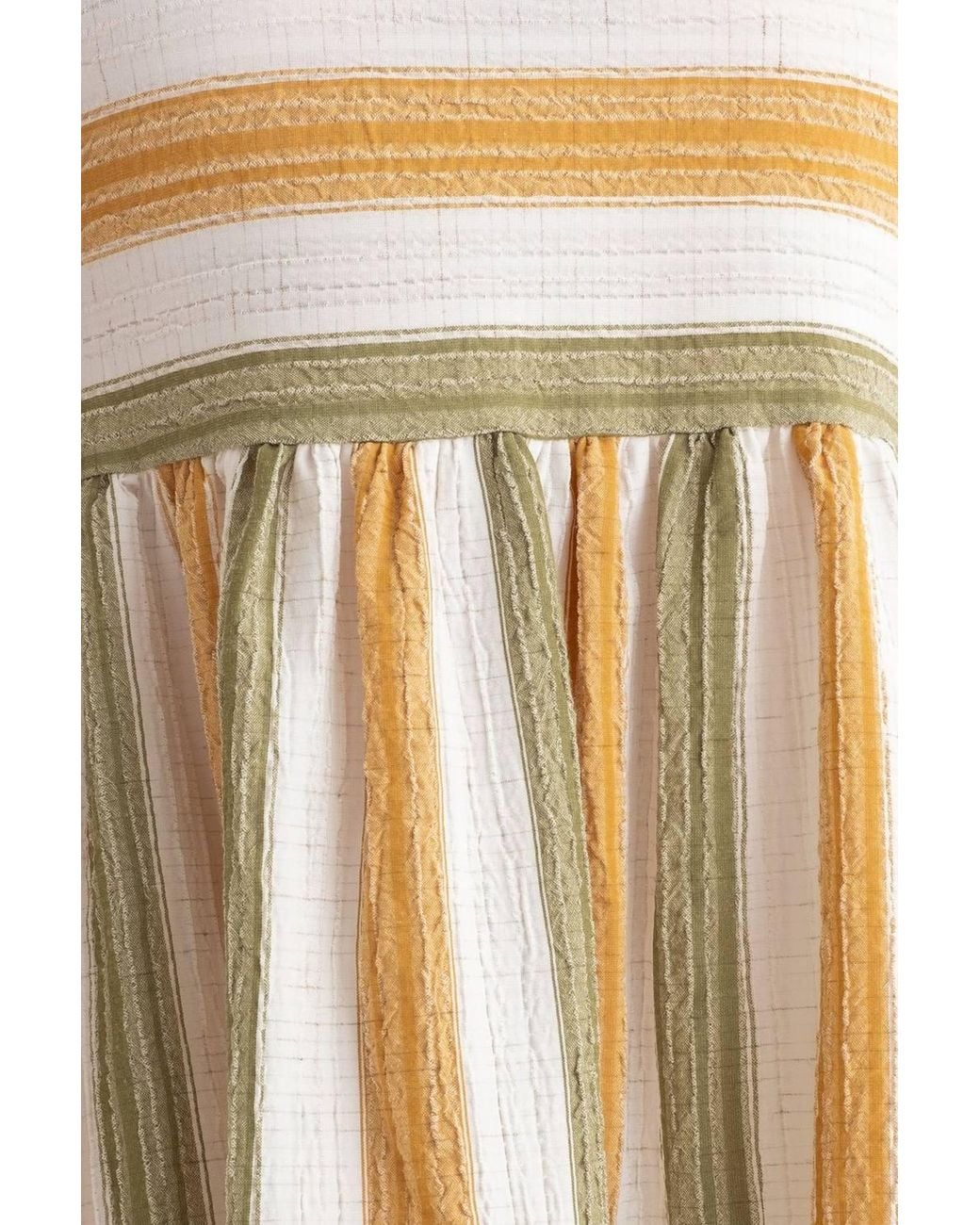 Hiccup Metallic Striped Spaghetti Strap Midi Dress