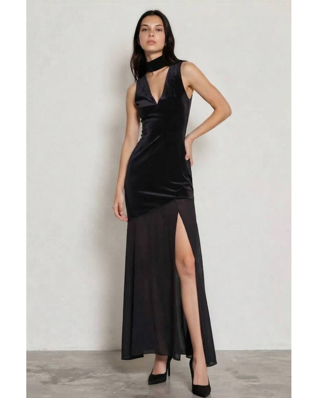 TFNC London Black Abigali Maxi Dress