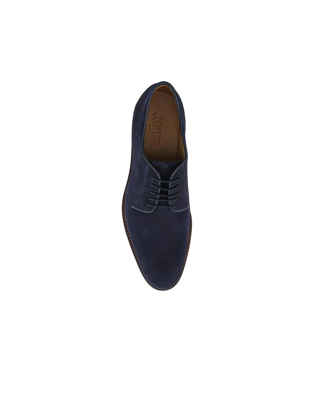 Jones Bootmaker Blue Malachi Smart Casual Leather Lace Up Shoes for men