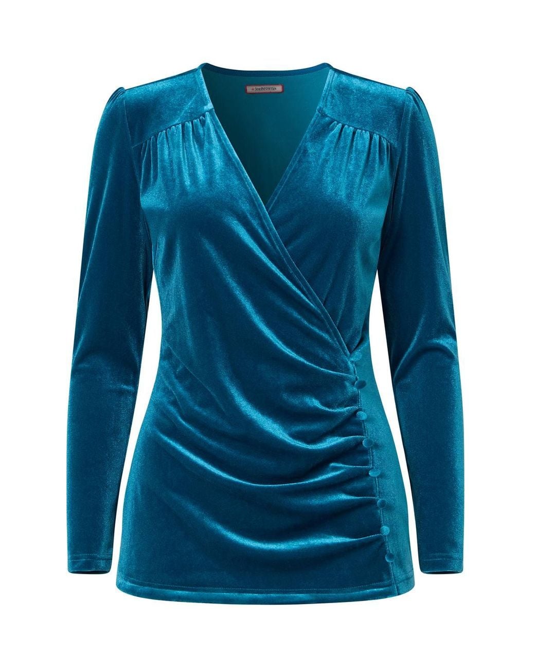 Joe Browns Blue Vienna Velour Wrap Top