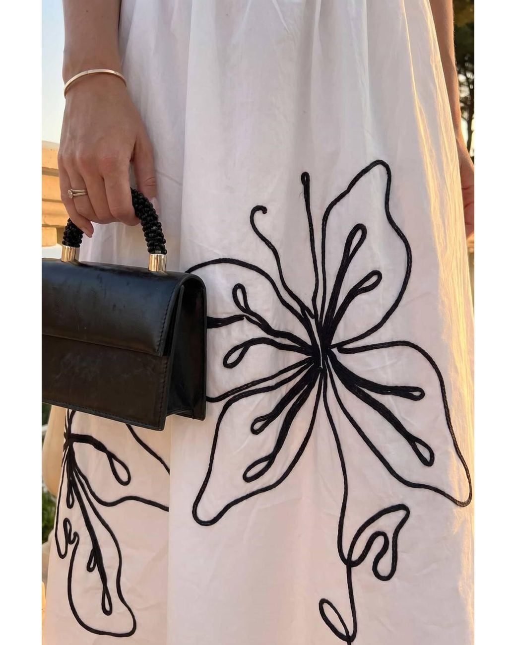 Style Cheat Multicolor Mono Embroidered 2In1 Dress