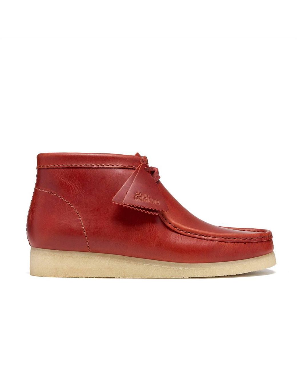 Clarks Red Wallabee Boot Brick Ankle Boots, Wallabee, Lace Up for men