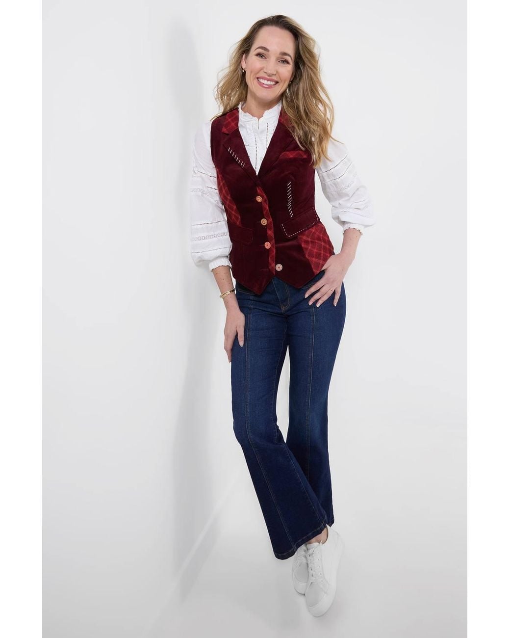 Joe Browns Blue Dahlia Mix & Match Waistcoat