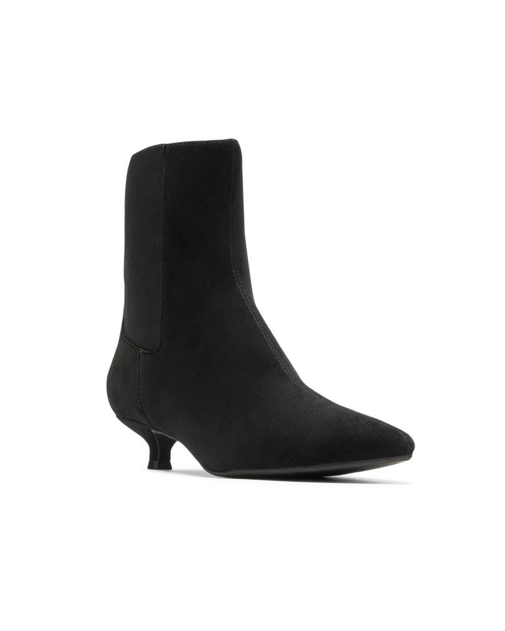 Clarks Black Pisa Top Suede Ankle Boots