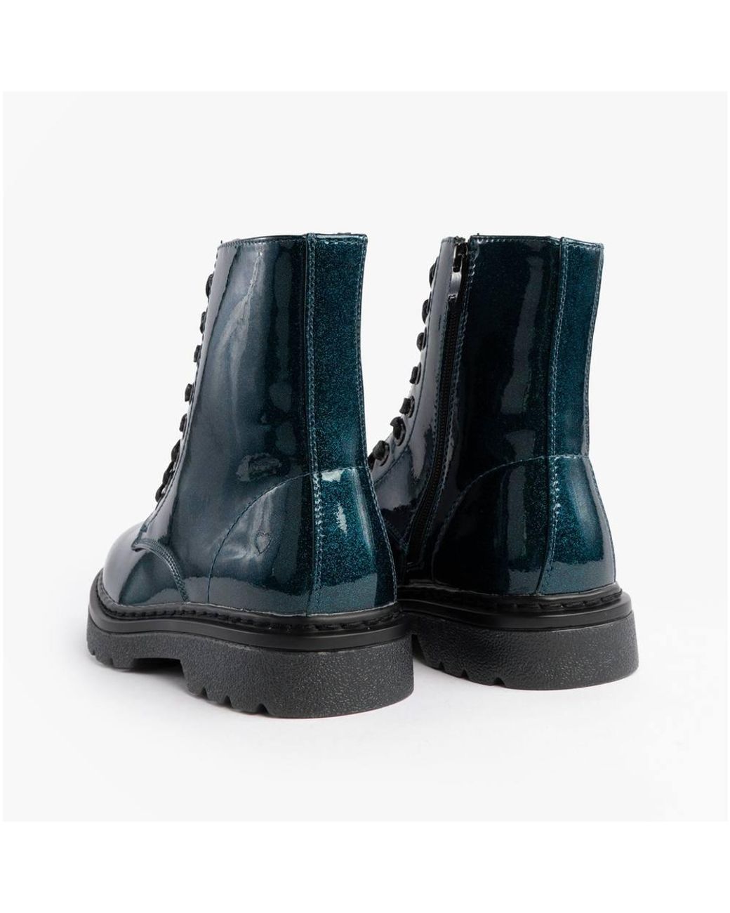 Heavenly Feet Blue Justina2 Glitter Glitter Lace Up Ankle Ankle Boots