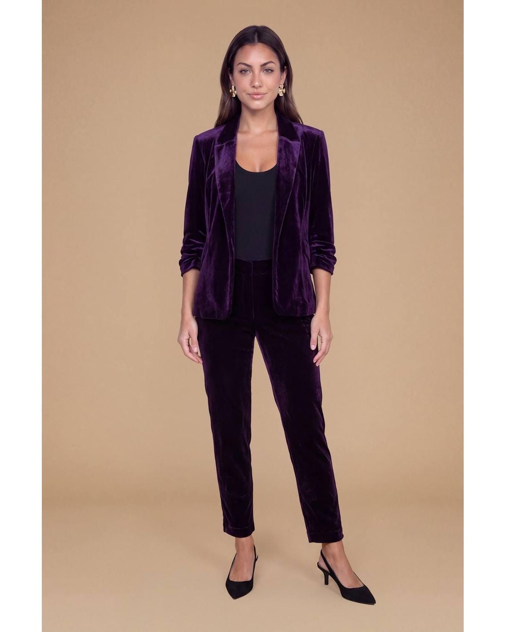 Dorothy Perkins Blue Petite Velvet Blazer