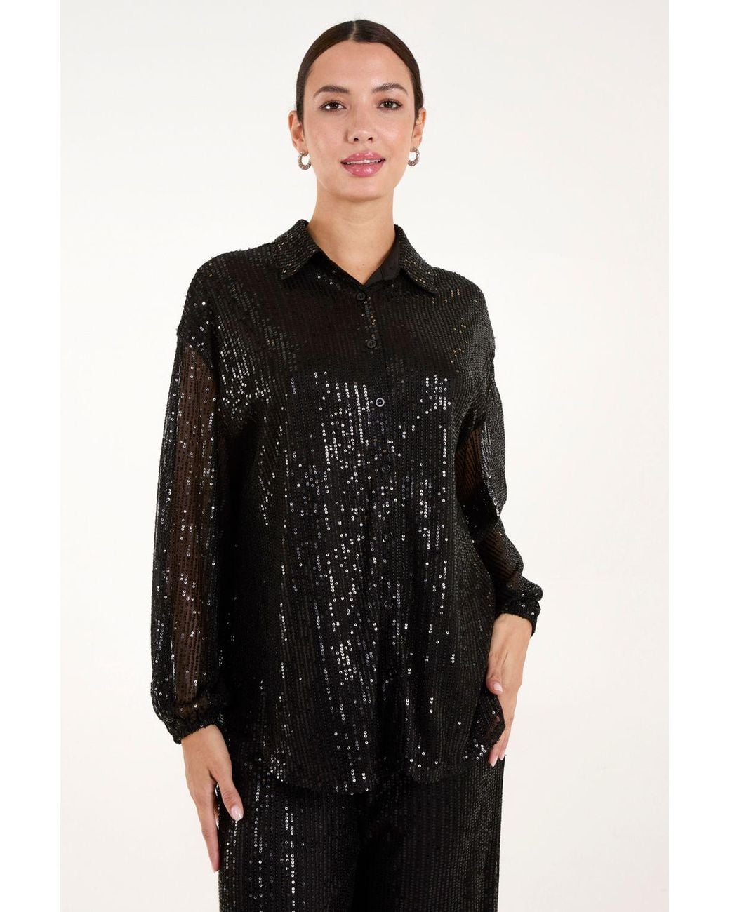 Blue Vanilla Blue Sequin Shirt