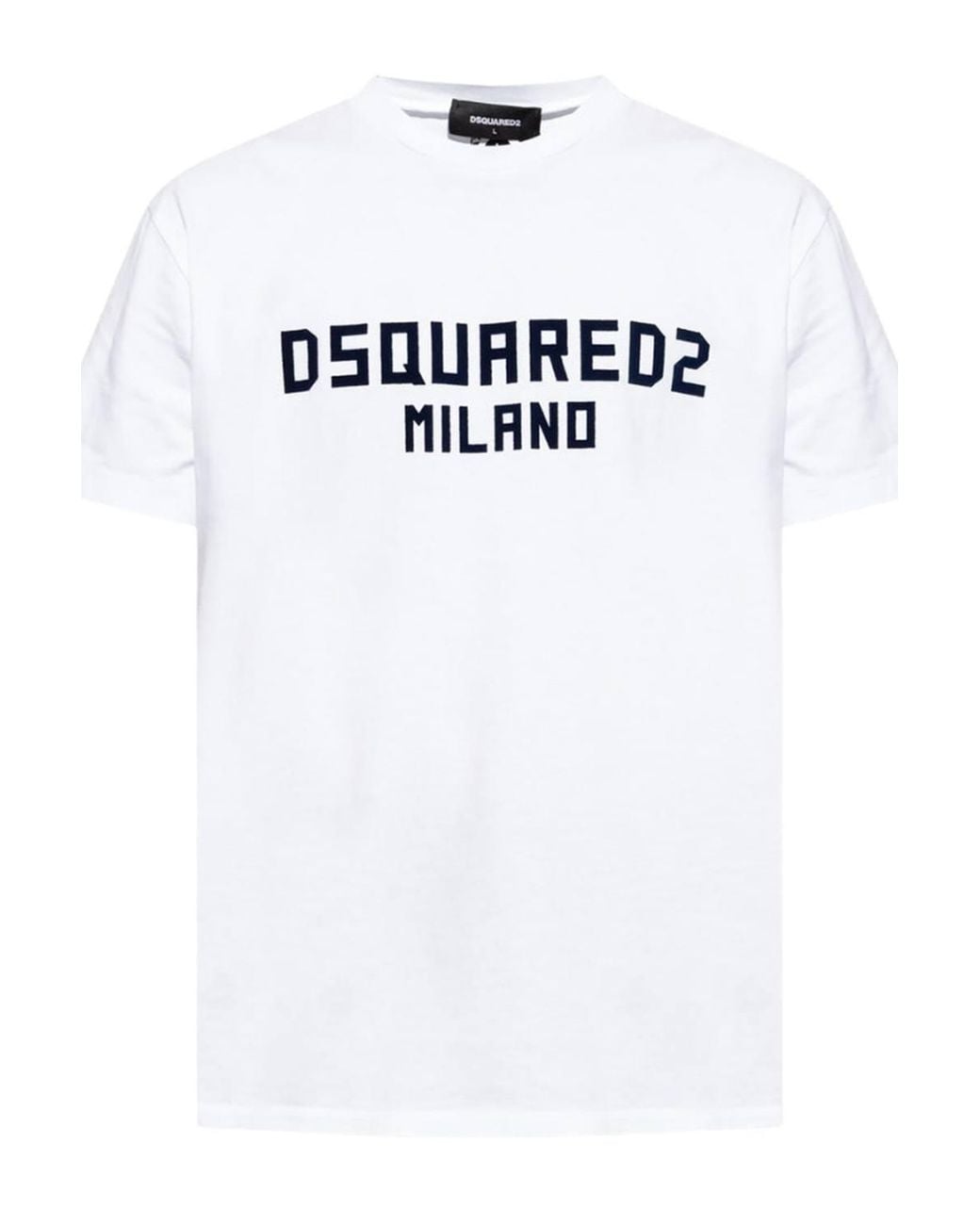 DSquared² White Milano Short Sleeve Round T-Shirt for men