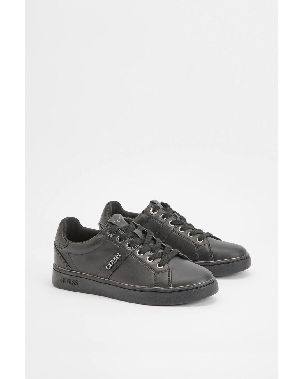 Guess Gray Britz Court Lace Up Trainers