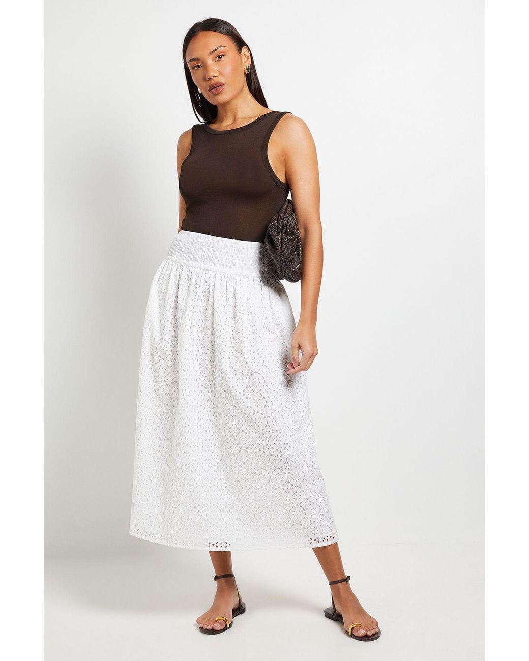 PRINCIPLES White Broderie Maxi Skirt