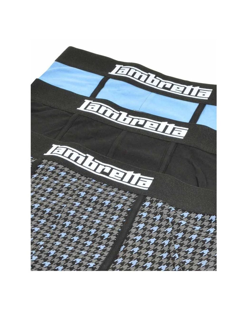 Lambretta Blue Boxer Shorts (Pack Of 3) for men