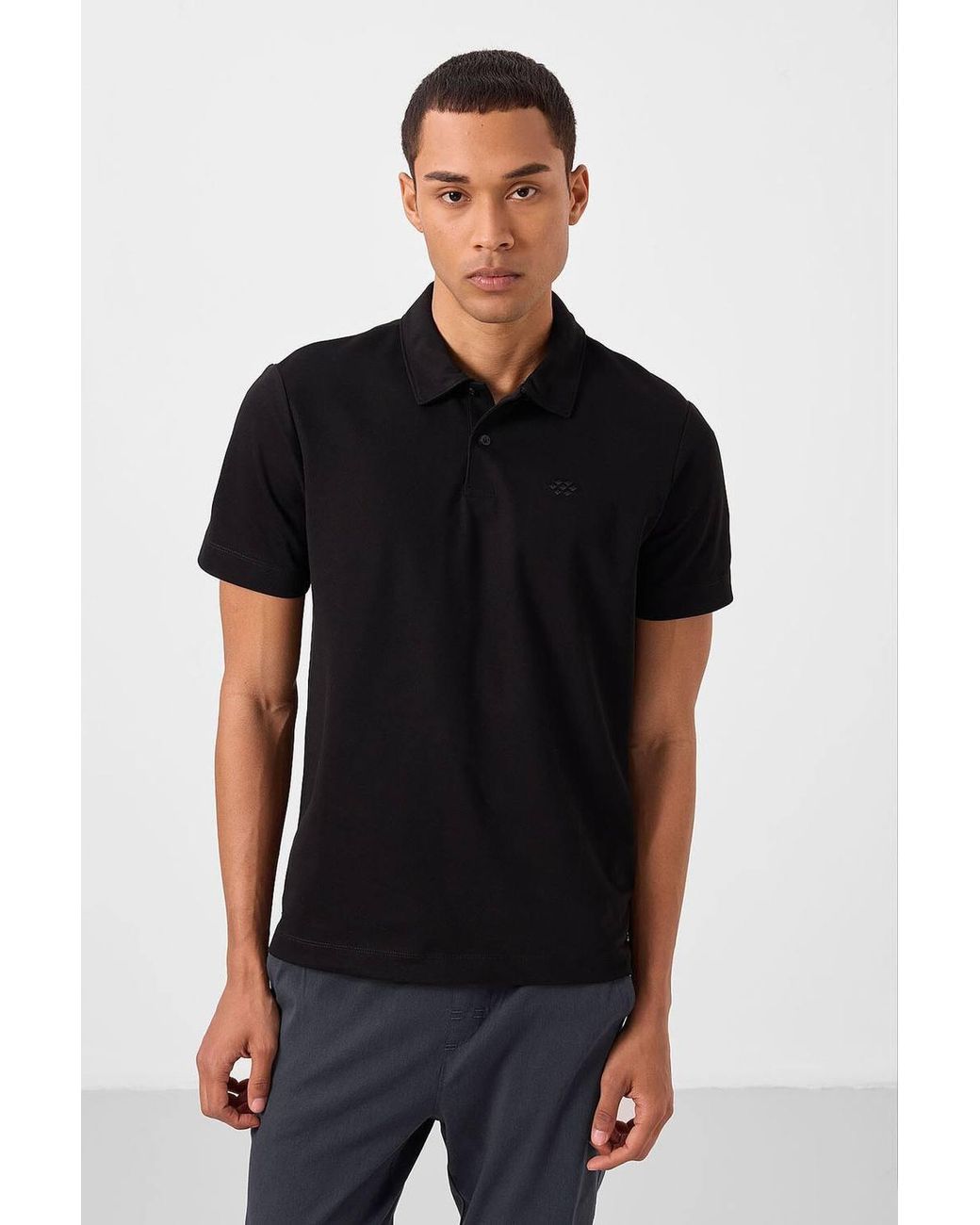 TOMMY LIFE Blue Cotton-Blend Polo T-Shirt for men