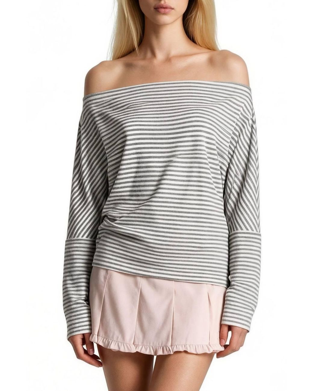 Busem Gray Viscose-Lycra Blouse
