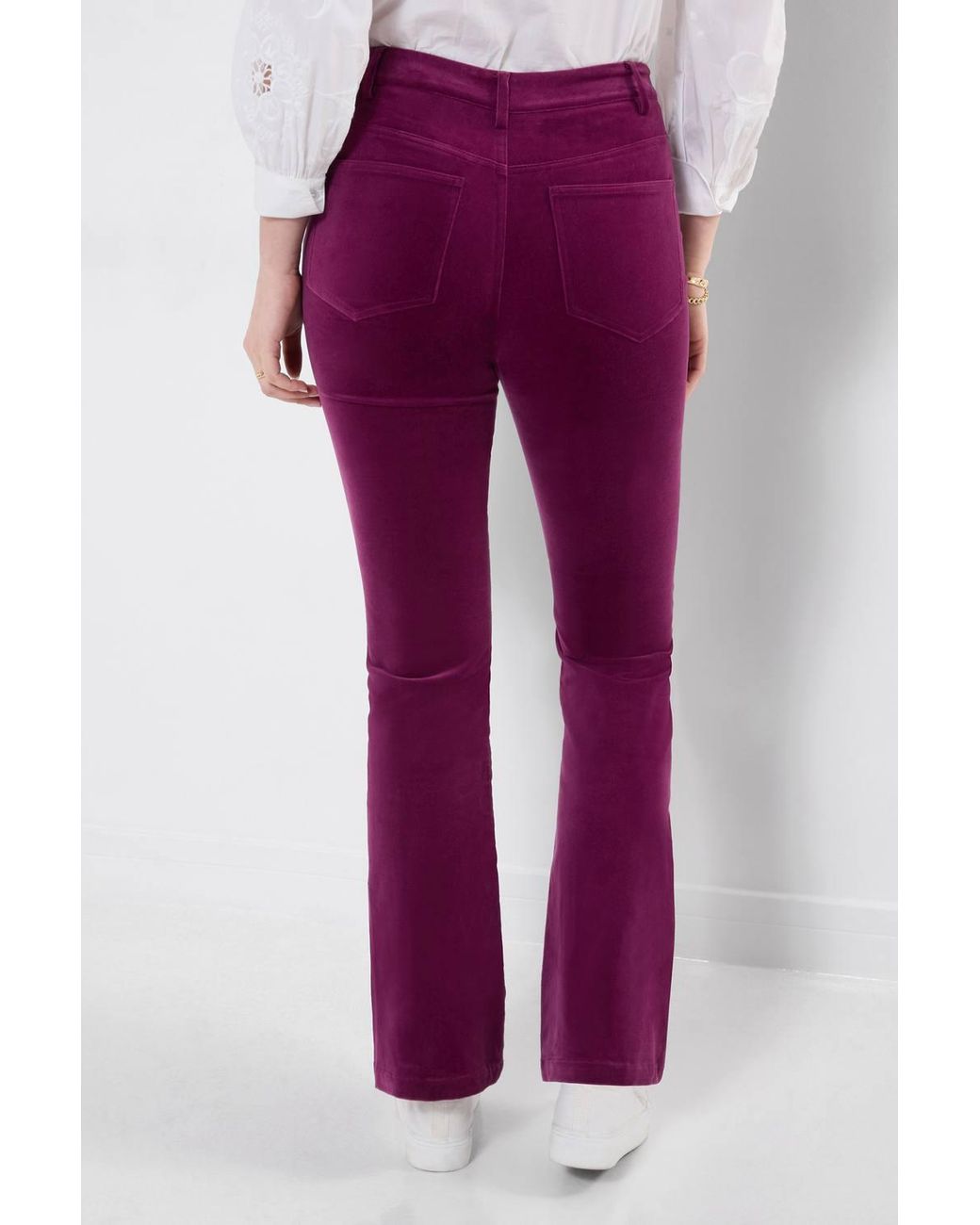 Joe Browns Purple Luxurious Bootcut Moleskin Trousers