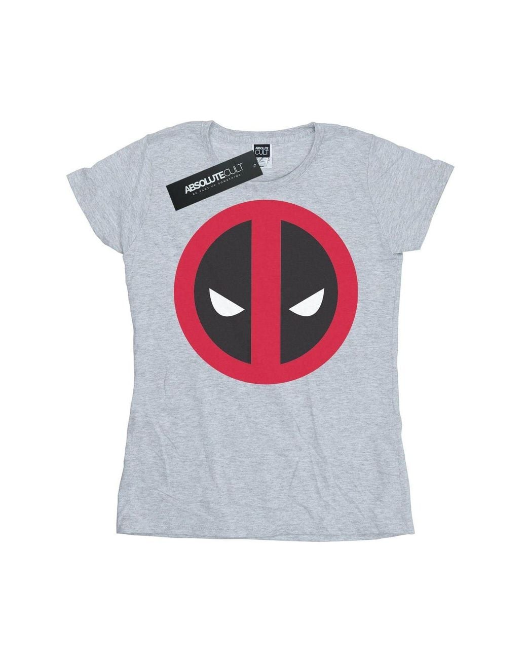 Marvel White Deadpool Large Clean Logo Cotton T-Shirt