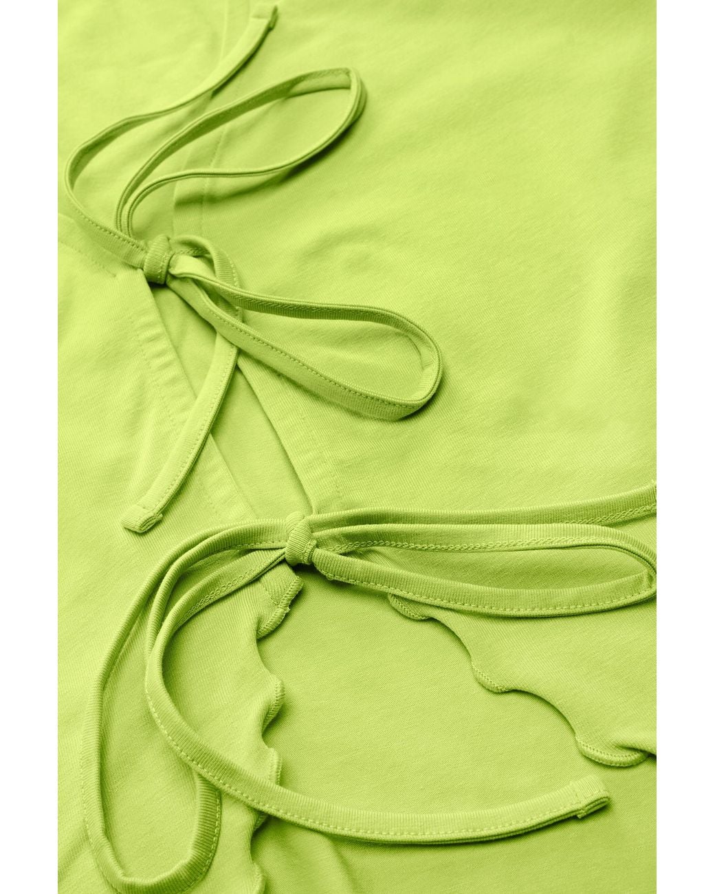 Enorsia Green Cotton Rich Lettuce Edge T-Shirt