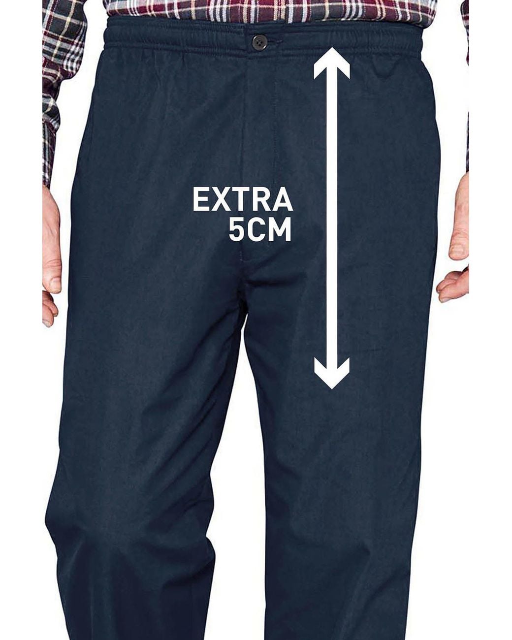 Chums Blue High-Rise Fleece Lined Leisure Trousers for men