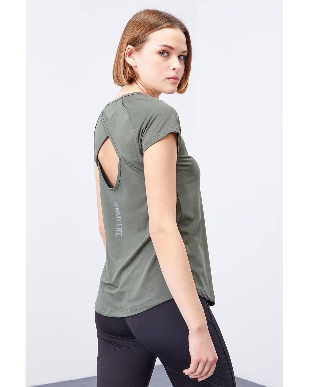 TOMMY LIFE Gray Short-Sleeve Crew Neck T-Shirt