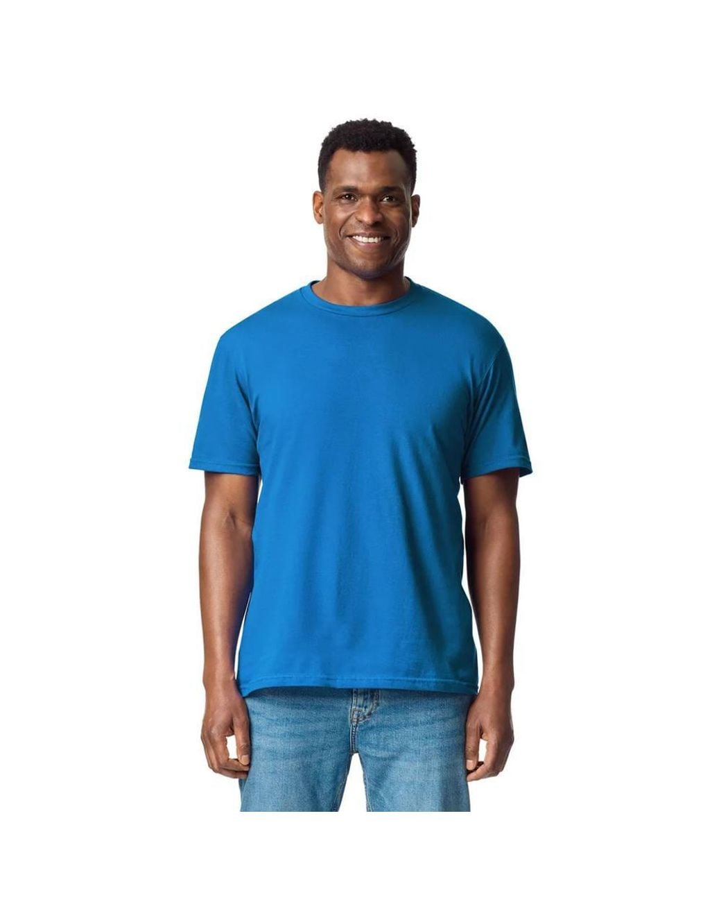 Gildan Blue Softstyle Midweight T-Shirt for men