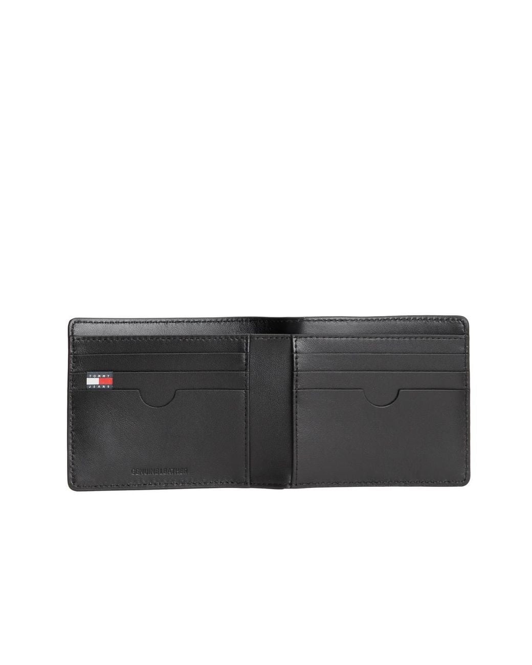 Tommy Hilfiger Black Heritage Leather Cardholder Wallet for men