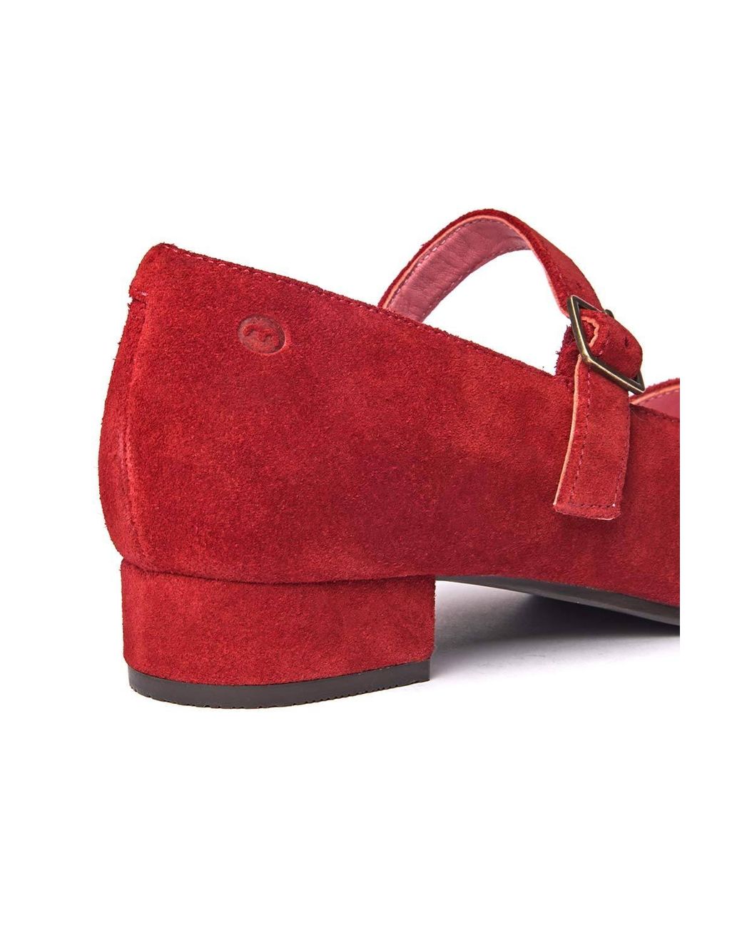 Moshulu Red 'Hebei' Front Buckle Block Heels