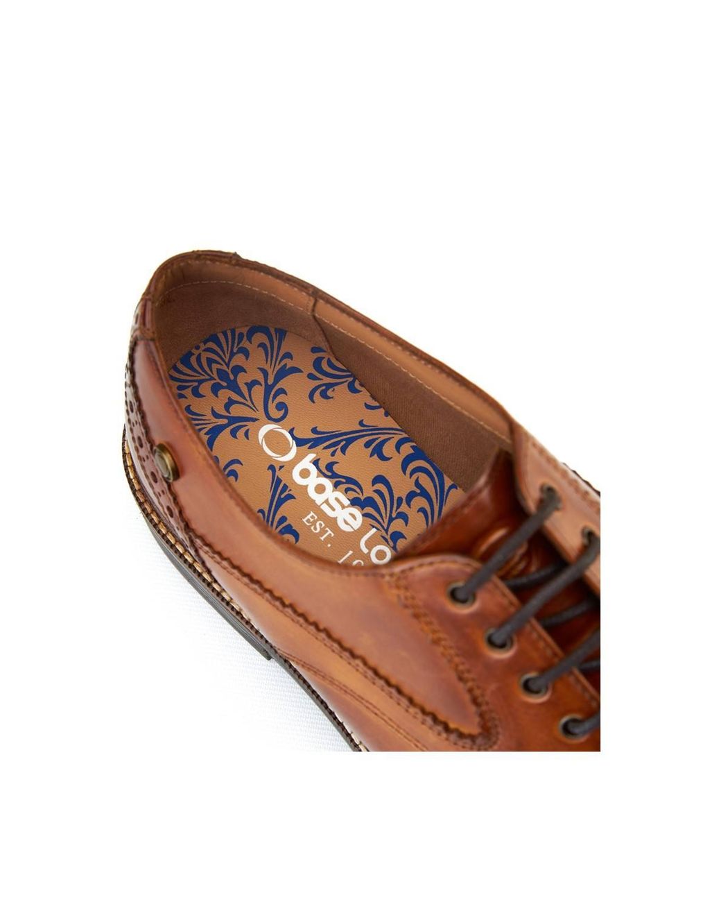 Base London Brown York Brogue Shoe for men