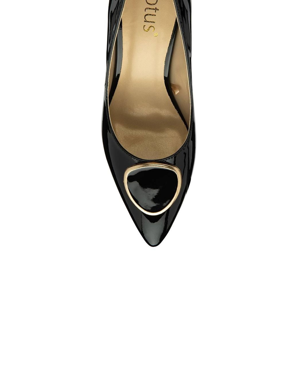 Lotus Black 'Davia' Pointed-Toe Court Shoes
