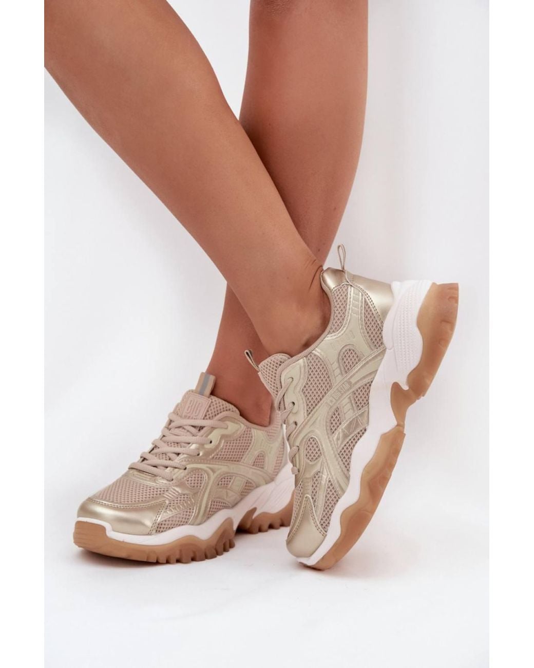 Love Lace Natural Big Star Sport Sneakers With Hi Poly System Comfort Insoles