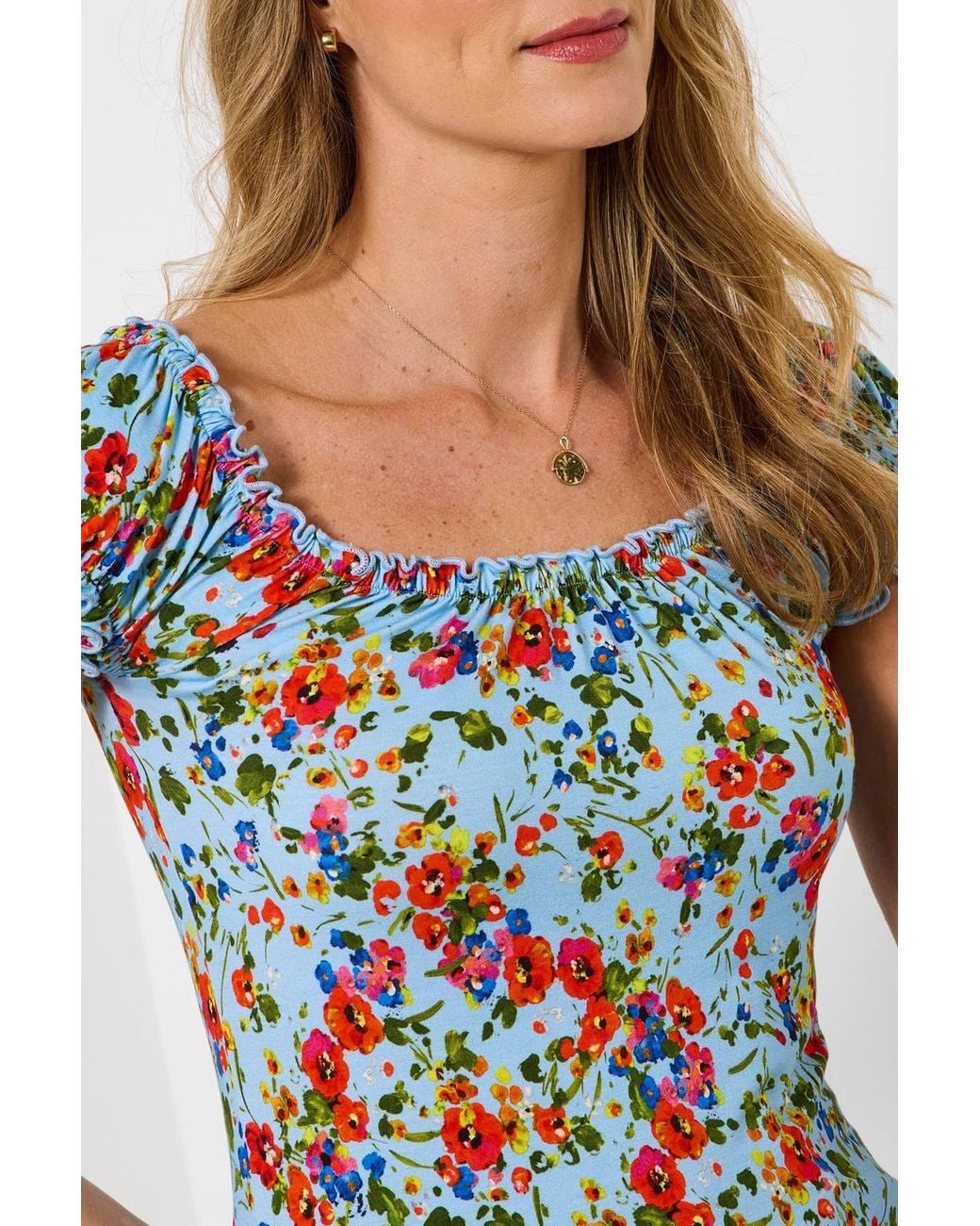 Joe Browns White Ditsy Floral Printed Boho Top