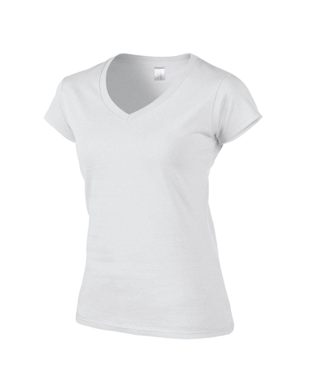 Gildan White Soft Touch V Neck T-Shirt