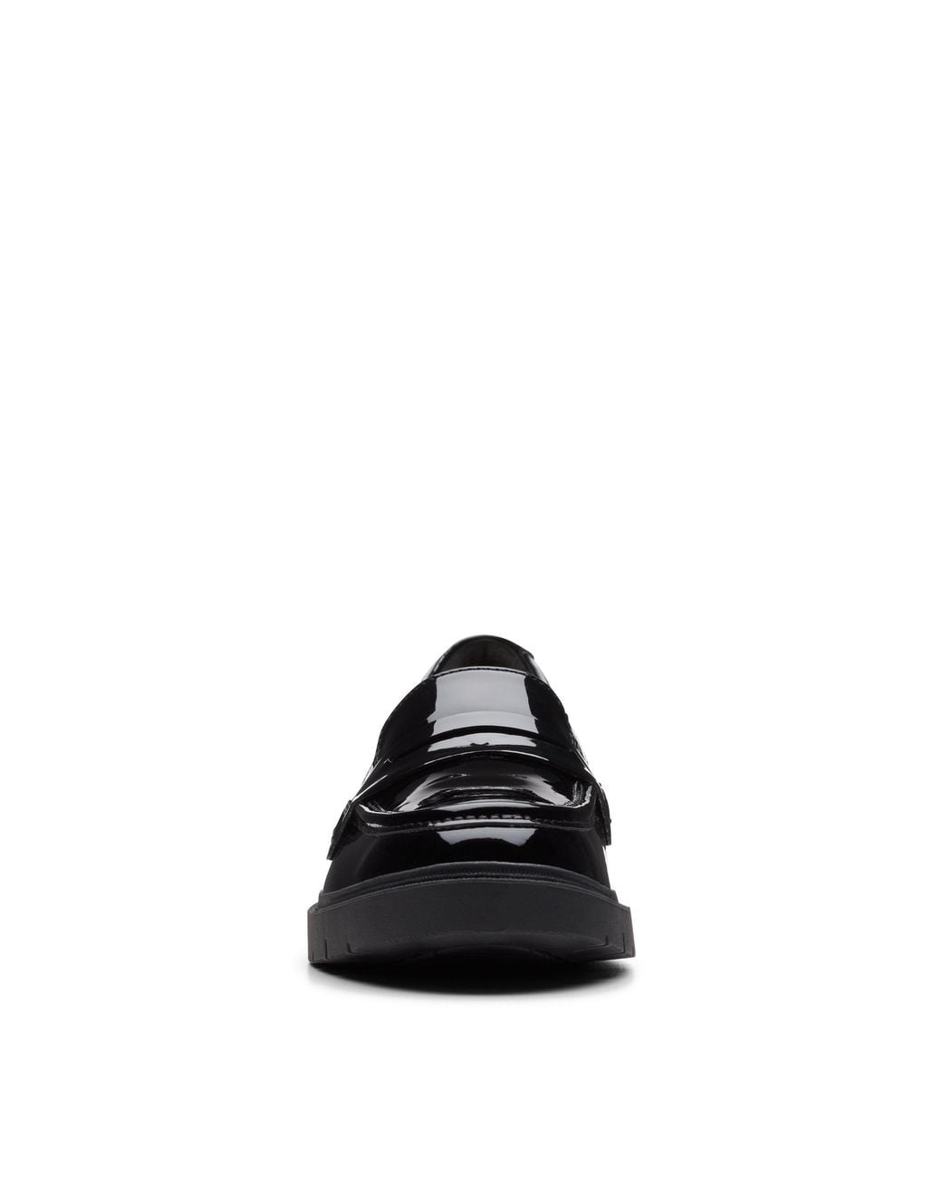 Clarks Black Westlynn Ayla Patent Loafers, Slip Ons