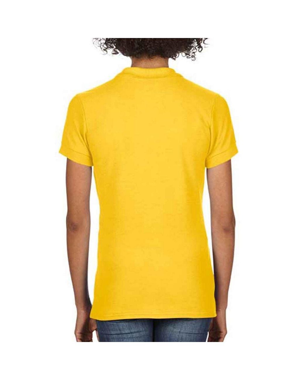 Gildan Yellow Double Piqué Polo Shirt